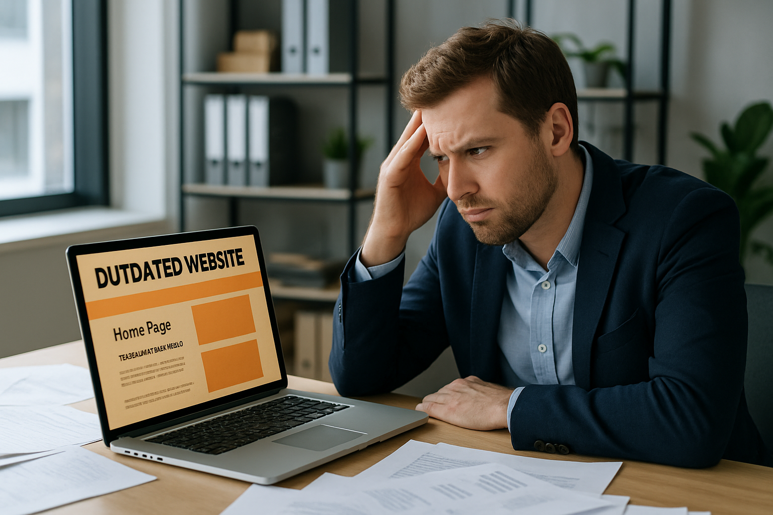 Empresario frustrado con página web desactualizada